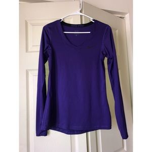 Dri fit long sleeve v neck